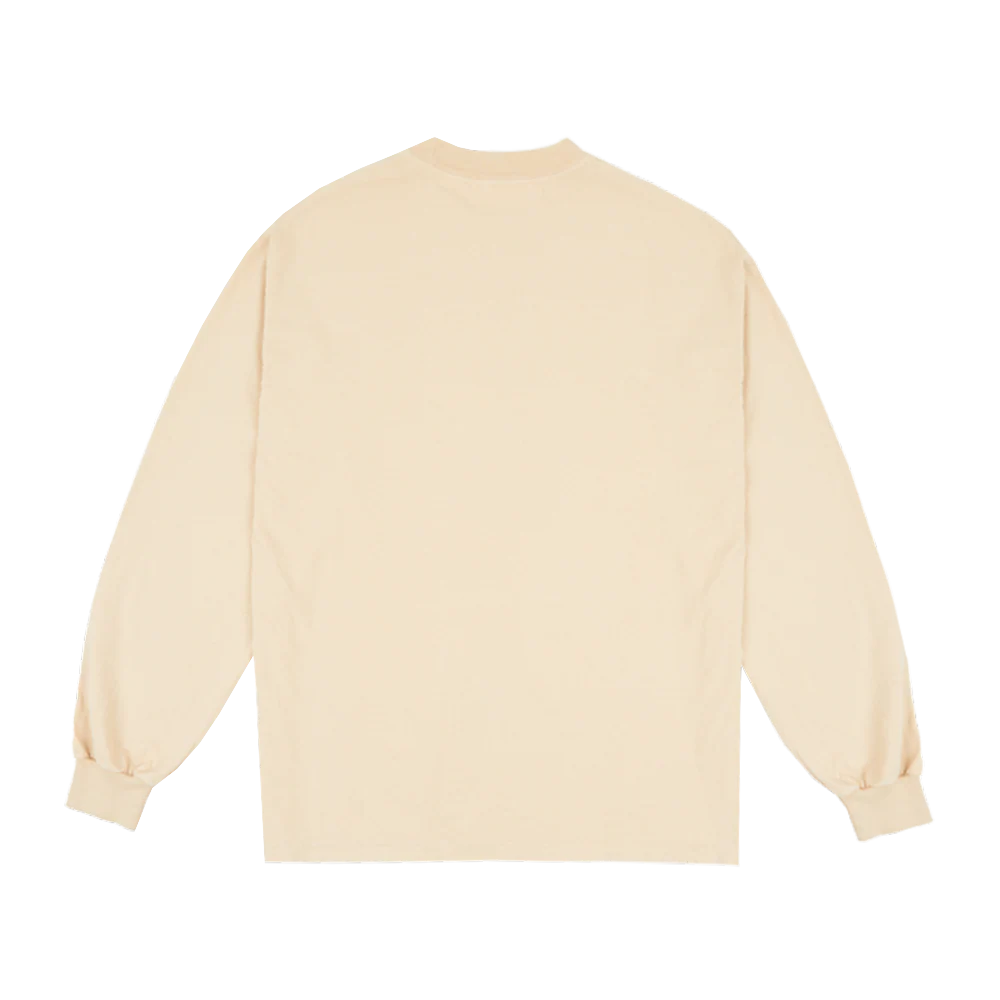 Label Puff Print Longsleeve - Beige - Image 2