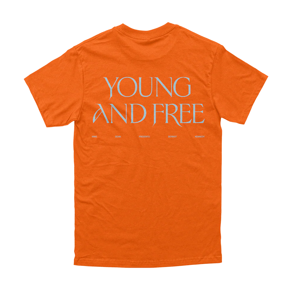 YOUNG & FREE BRIGHT ORANGE TEE